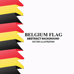 Background with flag of Belgium. Colorful illustration with flag for web design. Illustration with white background.