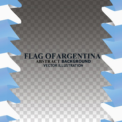 Fototapeta premium Background with flag of Argentina. Colorful illustration with flag for web design. Illustration with transparent background.