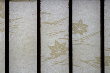 Japanese traditional interior paper sliding door “Shoji” in an old house