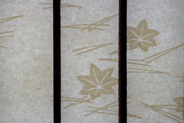 Japanese traditional interior paper sliding door “Shoji” in an old house