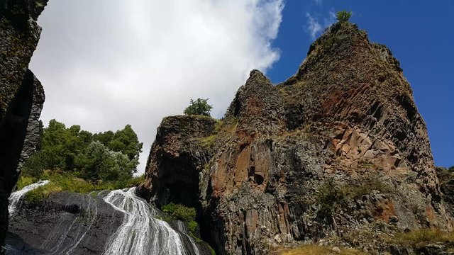 very beautiful waterfall in the tourist resort town of Jermuk, which is located in Armenia
