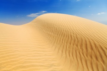 desert sand dunes, sand waves on Cerro Blanco sand dune