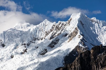 Fototapeta na wymiar Mount Saksarayuq, Andes mountains, Choquequirao trek
