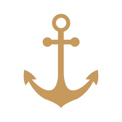 Anchor vector icon logo boat pirate helm Nautical maritime illustration symbol simple graphic