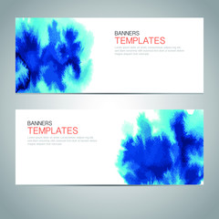 set of abstract vector banners