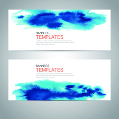 set of abstract vector banners