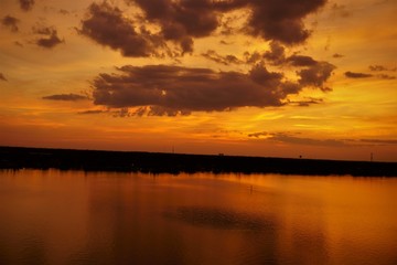 sunset on lake, sunset, water, sky, sunrise, lake, sun, landscape, sea, clouds, nature, river, reflection, dusk, beautiful, summer, horizon, sundown, calm, light, seascape, view, beautiful