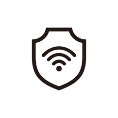 Shield wifi icon vector