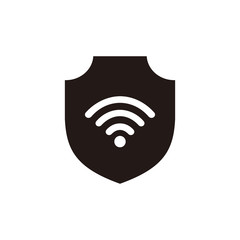 Shield wifi icon vector