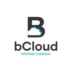 Letter B Cloud Company Logo Design Concept