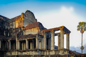 Fototapeta premium Ruins of the ancient temple complex of Angkor Wat. Cambodia