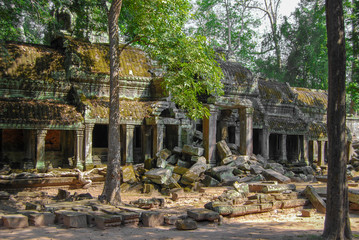 Ta Prohm temple ruins. Angkor Thom. Cambodia