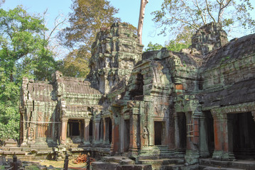 Ruins of the temple Ta Prohm. Angkor Thom. Cambodia.