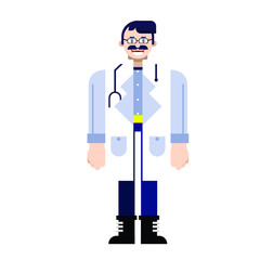 Doctor illustration 2d character animation