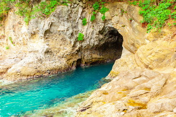 伊豆半島浮島海岸の風景、静岡県賀茂郡西伊豆町にて