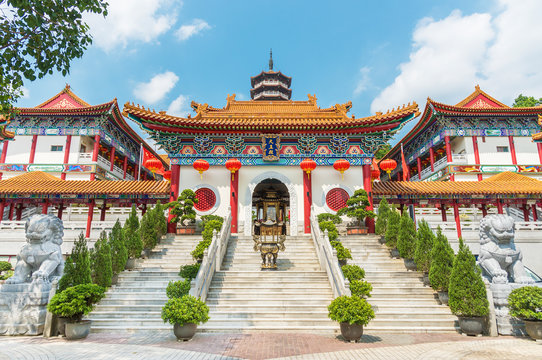 Chinese Temple Western Monastery In Hong Kong, China