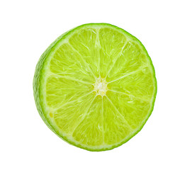 lemon piece on white background