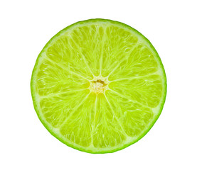 lemon slice on white background