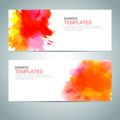 set of abstract banners