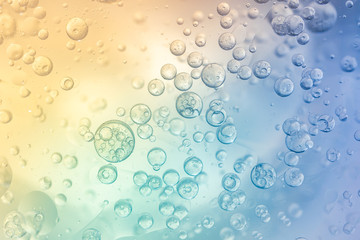 Abstract Blue water bubbles background