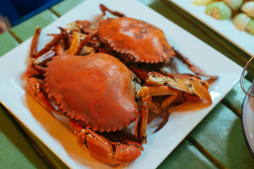 Crab steamed