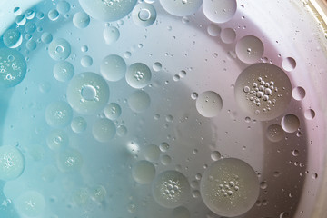 Abstract Blue water bubbles background