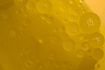 Abstract Yellow water bubbles background