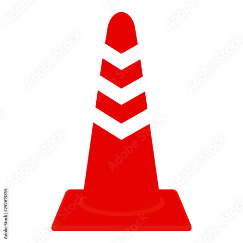 赤のカラーコーンのイラスト Wall Mural Wallpaper Murals Mshin