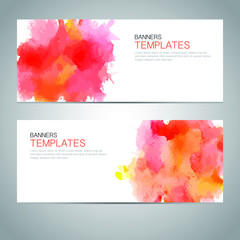 set of colorful banners