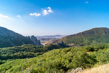 Naklejka premium Panorama of the Crimean mountains.