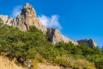 Panorama of the Crimean mountains.