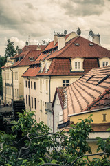 Old european town buildings