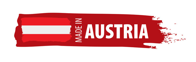 Austria flag, vector illustration on a white background