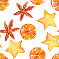 Christmas set anise star, orange, star cookies