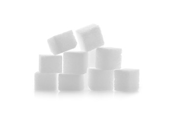 sugar isolated on white background.