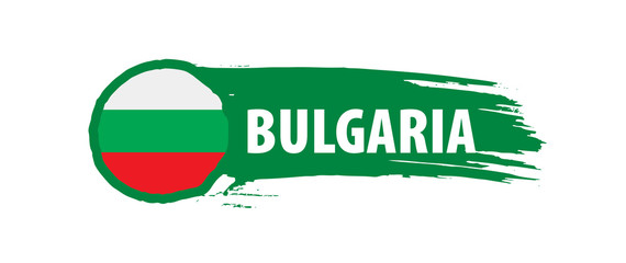Bulgaria flag, vector illustration on a white background