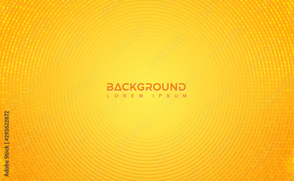 Poster modern orange background design with a combination of circular lines and dots. eps10 vector backgrou