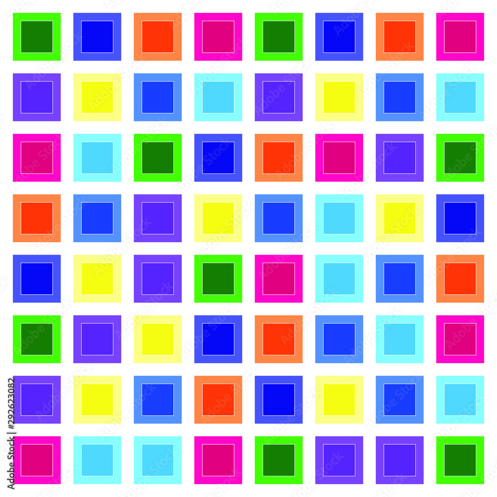 Poster abstract geometric grid background with multicolored shapes