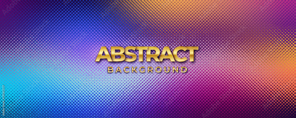 Poster colorful background design with 3d style. modern abstract textured background with golden text. eps1
