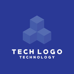 Geometric Technology Logo Design Inspiration.