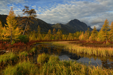 Lake in the mountains, Magadan region, Kolyma, Jack London lake