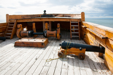 Deck of Old Wooden Ship
