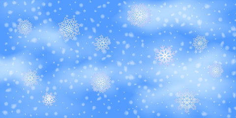 Fototapeta premium Snowflakes, snowfall.