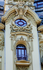 Fragment of a restored building in Odessa
