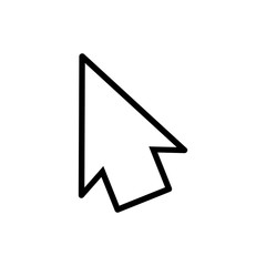 cursor arrow icon, computer mouse cursor arrow vector icon, flat design best vector cursor arrow illustration