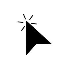 cursor arrow icon, computer mouse cursor arrow vector icon, flat design best vector cursor arrow illustration