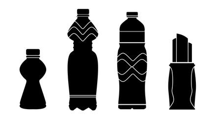 Set of Bottle Icons