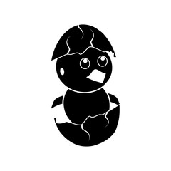 egg icon trendy flat design.the process of hatching poultry eggs