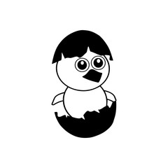 egg icon trendy flat design.the process of hatching poultry eggs