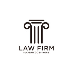 Pillar law firm logo vector